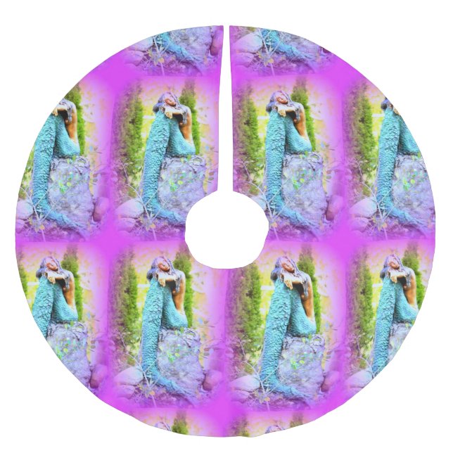 daydreaming mermaids tree skirt (Front)