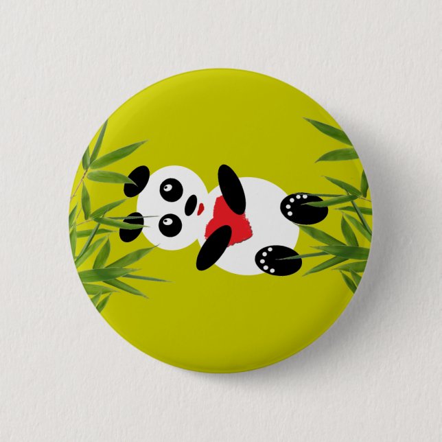 Daydreaming Panda Customizable Pin (Front)