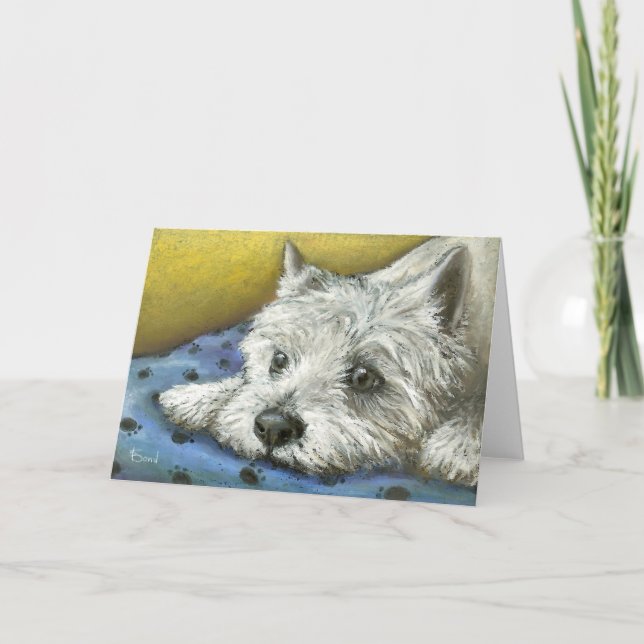 Daydreaming westie card (Front)