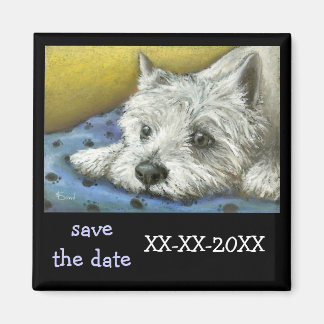 Daydreaming Westie Magnet