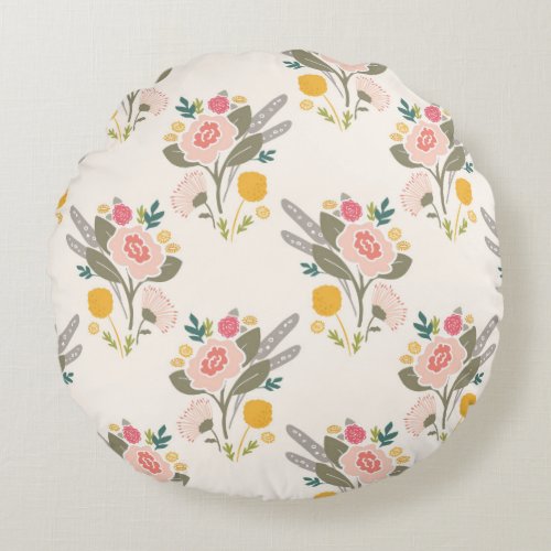 DayFloral Round Pillow