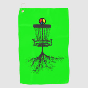Dayglo Green Peace Basket Golf Towel