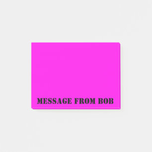 Dayglow Fuchsia Message 4 x 3 Post-it Notes