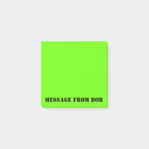 Dayglow Green Message 3 x 3 Post_it Notes