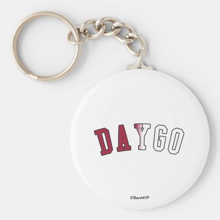 Daygo in California State Flag Colors Keychain