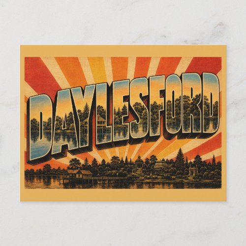 Daylesford Victoria Australia Spa Town Art Postcard