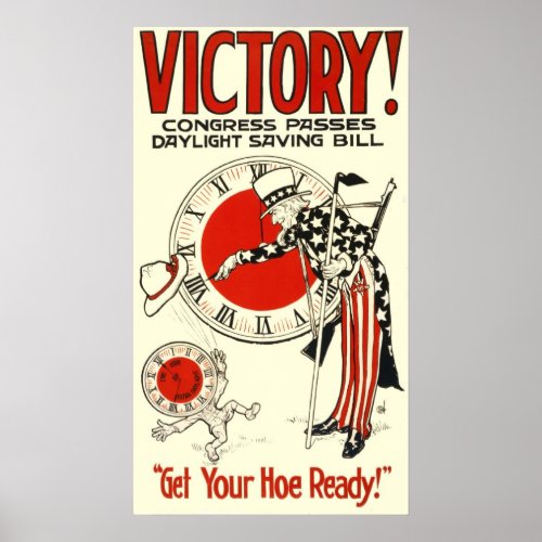 Daylight Savings Vintage Poster