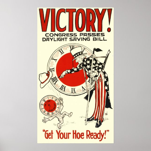 Daylight Savings Vintage Poster (Front)