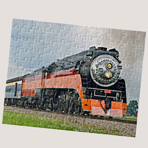 Daylight Steam Train Locomotive Engine Railroad Jigsaw Puzzle