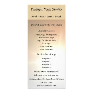 Daylight Yoga Studio Rack Card