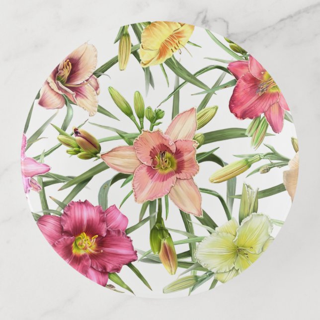 Daylilies All Over Trinket Tray (Front)