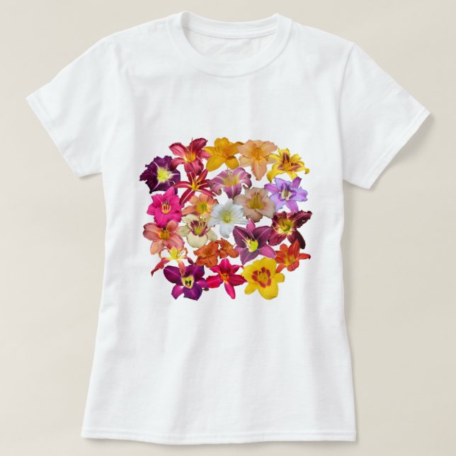 Daylilies Collage T-Shirt (Design Front)
