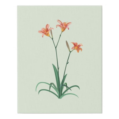Daylilies Flower Fine Art Faux Canvas Print