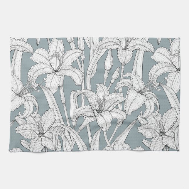 Daylilies Kitchen Towel (Horizontal)