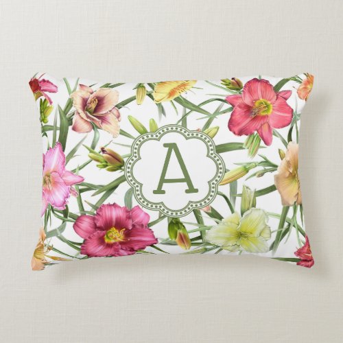 Daylilies Personalized Accent Pillow