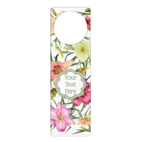 Daylilies Personalized Door Hanger