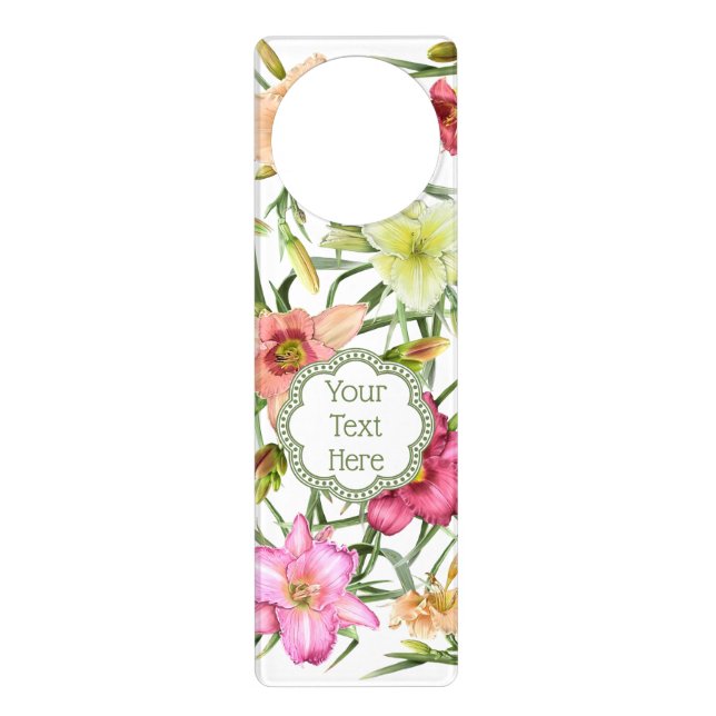 Daylilies Personalized Door Hanger (Front)