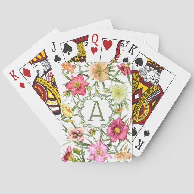 Daylilies Personalized Poker Cards (Back)