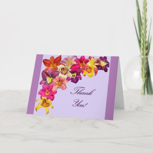 Daylilies You Thank Thank You Card