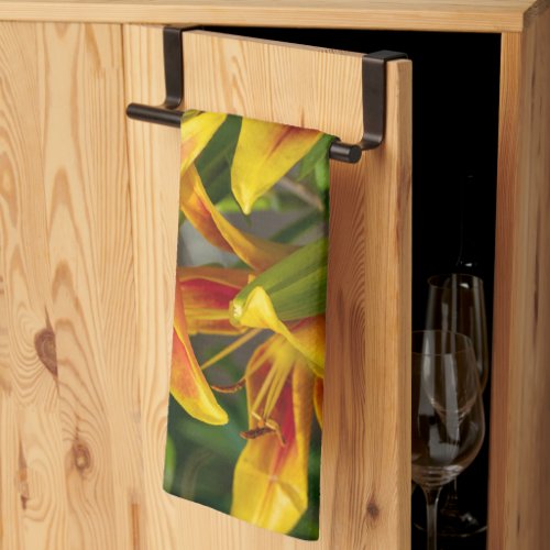 Daylily Botanical Print Canadian Photography Kitchen Towel