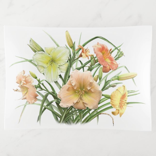 Daylily Bouquet Trinket Tray (Front)