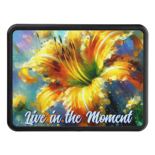 Daylily Daylilies Flower Yellow Teal Personalized Hitch Cover