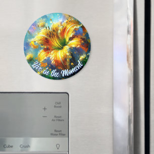 Daylily Daylilies Flower Yellow Teal Personalized Magnet