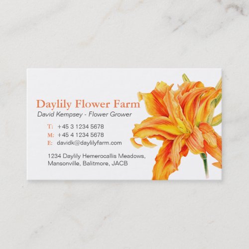 Daylily farmer  flower grower business cards