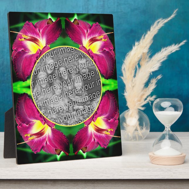 Daylily Flower Create Your Own Photo Plaque (Side)