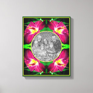 Daylily Flower Frame Create Your Own Photo Canvas Print