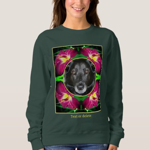 Daylily Flower Frame Create Your Own Photo Sweatshirt