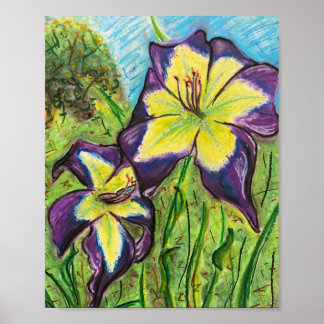 Daylily "Laura Harwood" Poster