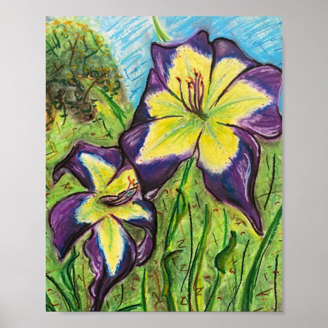 Daylily "Laura Harwood" Poster (Front)