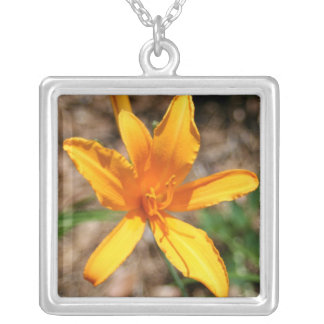 Daylily Silver Plated Necklace