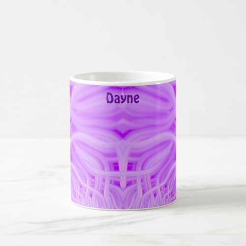 DAYNE  GLOSSY 3D Wispy Purple  Morphing Mug