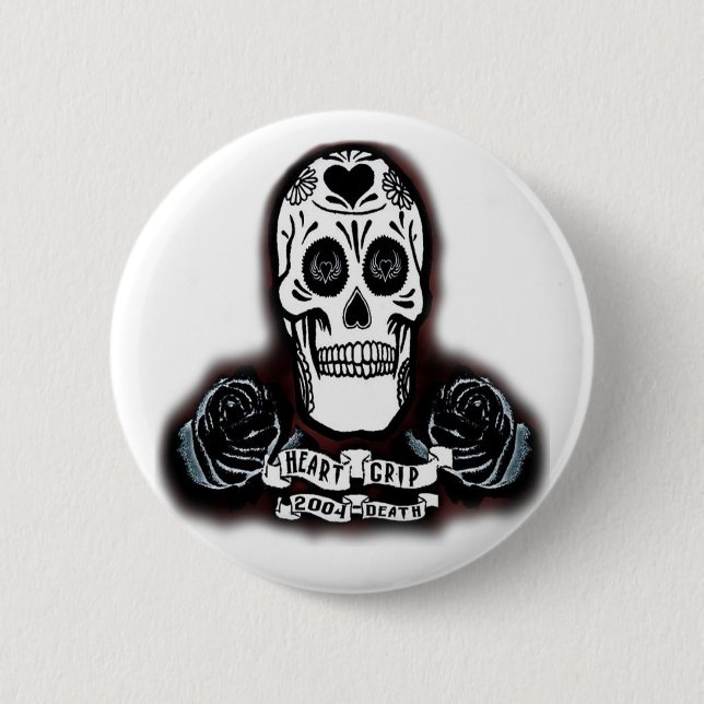 dayofthedeadcutout pinback button (Front)