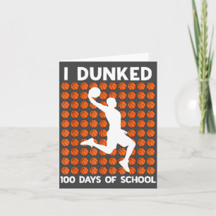Days 100th Day Basketball School School 100 Humor Card