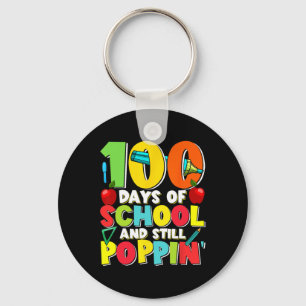 Days And Still Poppin Kids Costume 100th Day Of Sc Keychain
