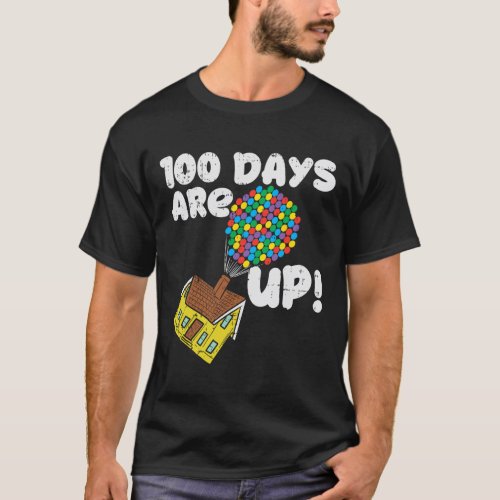 Days Are Up Balloons House 100th Day School Kids G T_Shirt