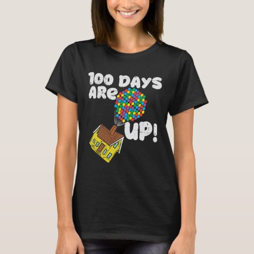 Days Are Up Balloons House 100th Day School Kids G T_Shirt