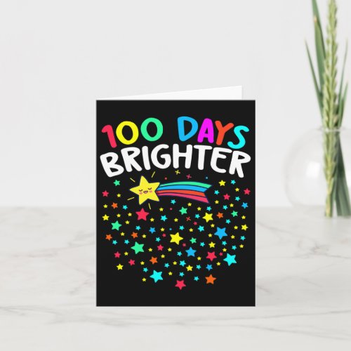 Days Brighter Happy 100 Days Of School Teachers Ki Card