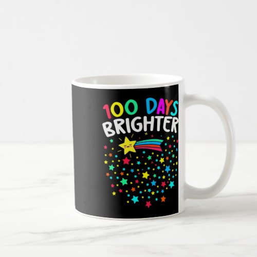 Days Brighter Happy 100 Days Of School Teachers Ki Coffee Mug