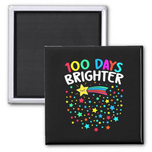 Days Brighter Happy 100 Days Of School Teachers Ki Magnet