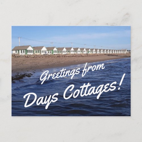 Days Cottages Post Card Viewed from Cape Cod Bay