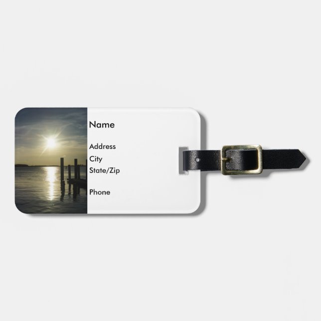 Days End At Cooper River Luggage Tag (Front Horizontal)