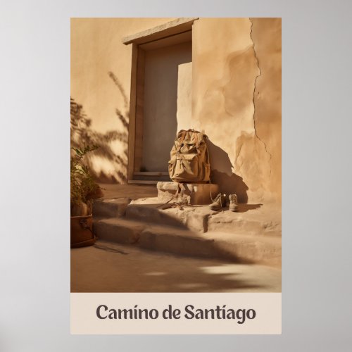 Days End on the Camino de Santiago Poster