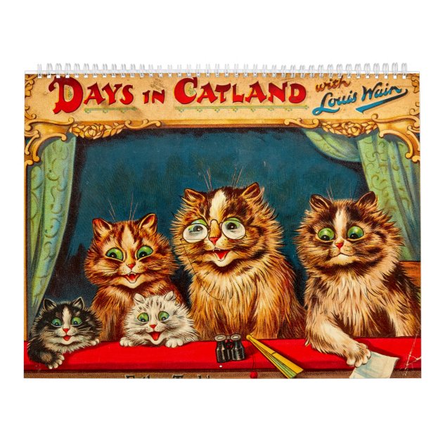 Days in CatLand, Calendar by Louis Wain | Zazzle