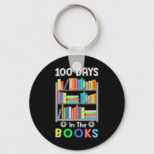 Days In The Books Reading Librarian Teacher Studen Keychain