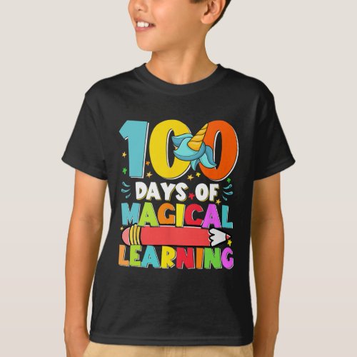 Days Magical Learning Kids Costume 100th Day Of Sc T_Shirt