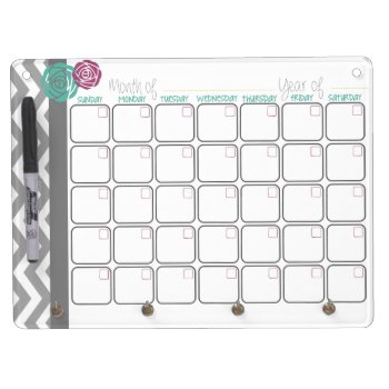 Days. More Organized.  Monthly Dry Erase Calendar Dry Erase Board With Keychain Holder by KatesOrganizedLife at Zazzle